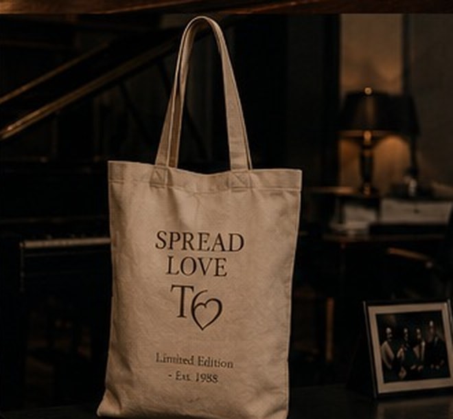 The founding Essentials — Take 6 Spread Love tee and tote